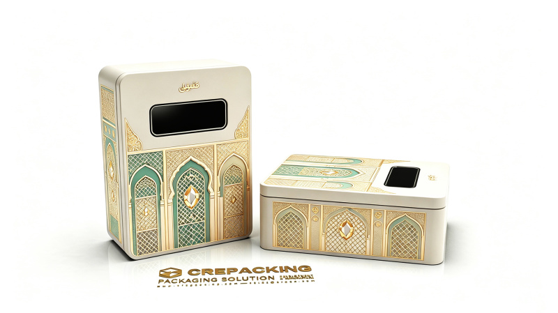 eid_ramadan_luxury_metal_tin_box_middle_eastern_decorative_pattern_gift_container